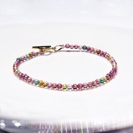 マルチカラートルマリンによるオーロラのブレスレット　～Aureliaの画像