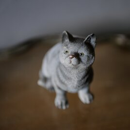 グレイの猫　Chat Gris　フランスヴィンテージ　ブロカントのある暮らしの画像