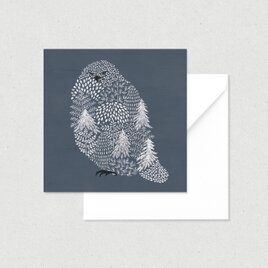 Fluffy メッセージカード / Snow Owlの画像