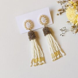 【1268】パールビーズとタッセルのピアス ea22p027-01.jpg