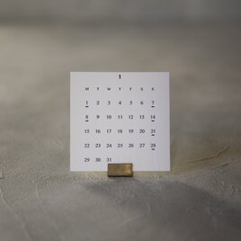 卓上サイズ活版印刷カレンダー2024（カードホルダーなし）の画像