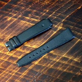 【売約済み】腕時計ベルト 18/12-14mm 特殊形状 ブラック #163の画像