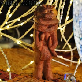 山猫のカチナの木彫りオーナメント（トコチ）wildcat kachina ornament　の画像