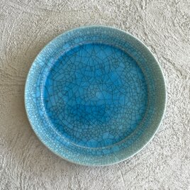 青色の小皿φ15cmの画像