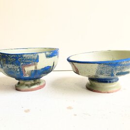 青ピンク6〜7　ゴブレット　小鉢　小碗の画像