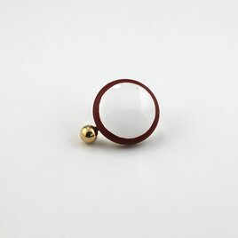 bubble earring L redの画像