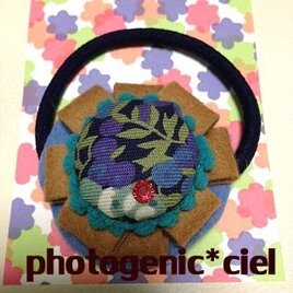 ロゼットヘアゴム　*6