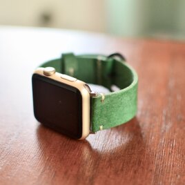 イタリアンレザー製 Apple Watch アップルウォッチ　本革レザーベルト　選べるカラーでカスタマイズの画像