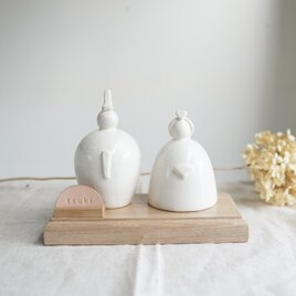 【kororibina】陶器製雛人形 雛人形 お雛様 おひなさま 名前札