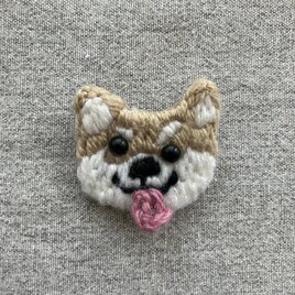 柴犬（お顔）＊ブローチ