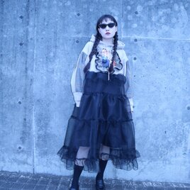 プリントデザインパーカーワンピース9008BE meikeiin ハンドメイド