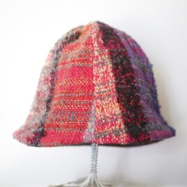 【個性的】手織り つりがね帽子 チューリップハット 秋冬糸の画像
