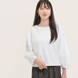 カジュアル・フォーマル2WAY 大人の上質ブラウス単品 オフ白 ●SHANNON-SNOW-BLOUSE●
