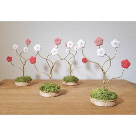 季節小物【春の花木　1本】梅の花　桃の花　桜の花　春　ひなまつり　お花見　飾り花の画像