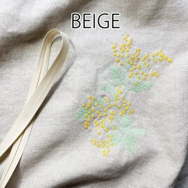 [ rei@様専用 ]ミモザ刺繍のリネンワンピースの画像