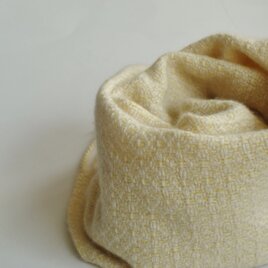 手織りカシミアマフラー・・ホワイトチョコの画像