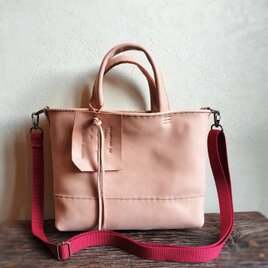 mainichi tote shoulder　ナチュラル　オイルヌメ（シュリンク）の画像