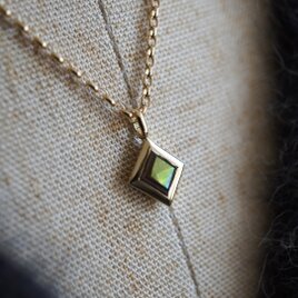 rainbow garnet necklace（green)の画像