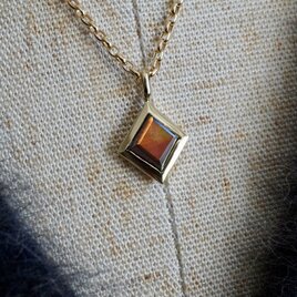rainbow garnet necklace（orange)の画像