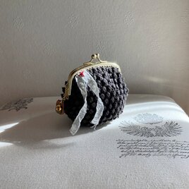 がま口　S（チャコールグレー）の画像