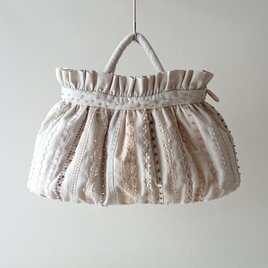 fuwari ribbon linen bag [beige]の画像