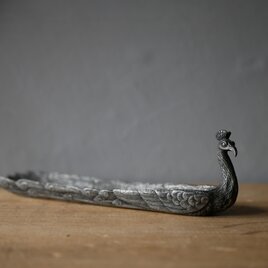 孔雀のヴィドポシェ　小物トレイ　フランスアンティーク　ブロカントのある暮らし　クジャクの画像