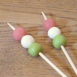 季節小物【お花見団子　1串】三色団子　春　ひなまつり　ミニチュアの画像