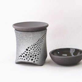 黒陶茶香炉またはアロマポット「天の川」15