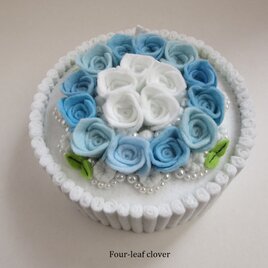 《直径14㎝》Something blue wreath ＆ bouquet（WB）の画像