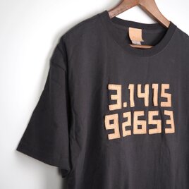 レザーパッチ「3.141592653」の 半袖 Tシャツ（5色）コットン 厚手の画像