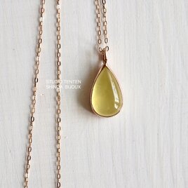 K10[ヒヨコのyellow prehnite] 45cm necklaceの画像