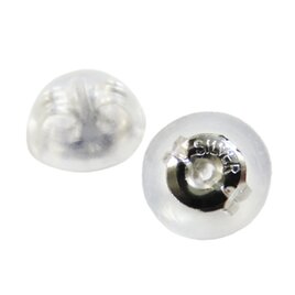 スケルトンキャッチ（小）ペア　0.75mmポスト用シルバー