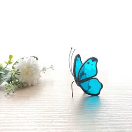 蝶のステンドグラス サンキャッチャー(花模様押しガラス)蝶々 蝶のステンドグラス サンキャッチャー(花模様押しガラス)蝶々