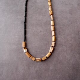 Picture Jasper× Black Onyx Asymmetry Necklace【GP】ネックレスの画像