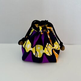 ミニ巾着袋　(アフリカンプリント)の画像