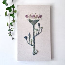 【一点もの】刺繍　ファブリックパネル　『Flower, l.』の画像