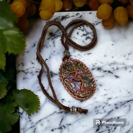 メキシコ貝の帯留のネックレス