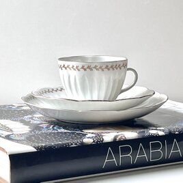 【ARABIA】Keiju ヴィンテージ トリオ C（カップ＆ソーサーとケーキプレート）・アラビア ライヤウオシッキネンの画像