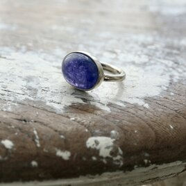 K10WG[青紫のflower tanzanite]ringの画像