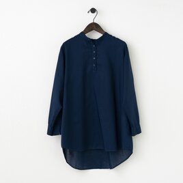 【天然藍cotodemo】チュニックシャツ/濃藍(こあい)の画像