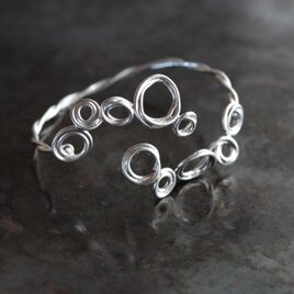 錫のバングル　TOLOLY　あぶく