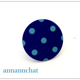 【イタリア製　polka dot　水玉　ブルー・アクア　のリング】の画像