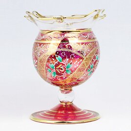 キャンディーボックス型 ローズピンク 【エジプトガラス】の画像