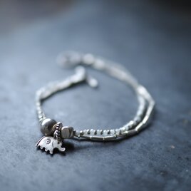 -Silver・Jade- double braceletの画像