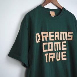 レザーパッチ「DREAMS COME TRUE」の 半袖 Tシャツ（5色）コットン ワッペンの画像