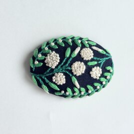 草花の刺繍ブローチ#249の画像