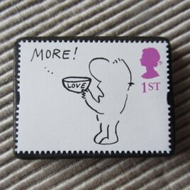 イギリス　漫画切手ブローチ 9580の画像