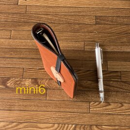 内径15【とってもシンプル mini6 】ミニ6システム手帳 SN6-010 ヌメ革 230108の画像