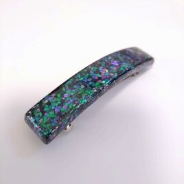 漆塗り螺鈿バレッタ　彩り　華の画像