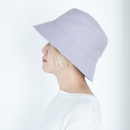 リネン混ガーゼ　ラベンダー染めバケットハット　Lサイズ【Organic Cotton×Linen】の画像